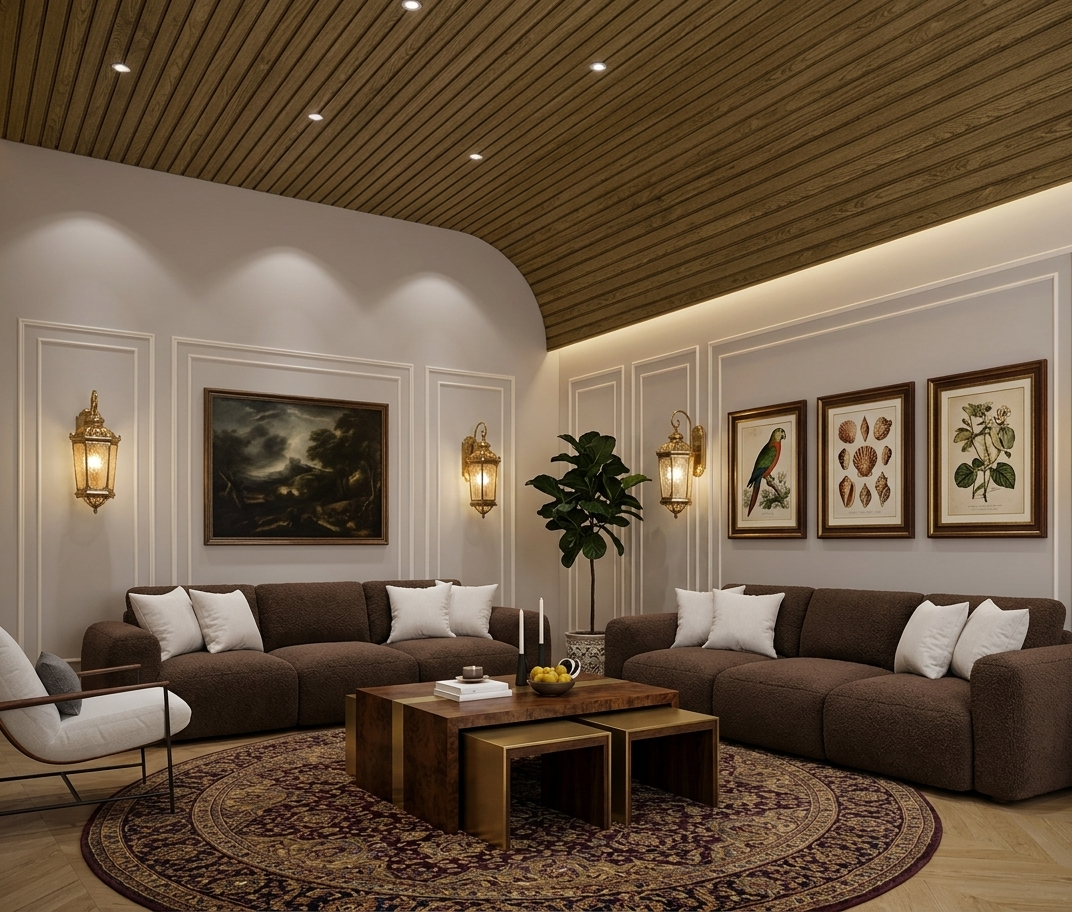 Hexa-Flute Textured Accent Ceiling
