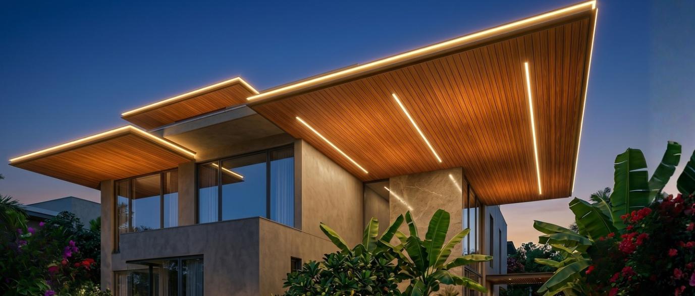 Hexa-Flute Contemporary Exterior Soffit