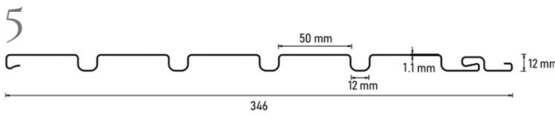 Penta-Flute CAD Technical Drawing